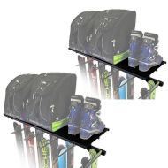 Set 2x Porte-skis mural Divit bande de support pour skis ME85 noir