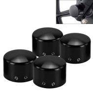 Lot de 2 Cache axe compatible avec Harley Davidson cap écrou d'axe Craftride AD1 avant noir