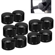 Lot de 5 Cache axe compatible avec Harley Davidson cap écrou d'axe Craftride AD1 avant noir