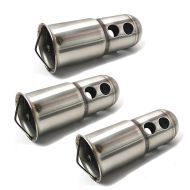 Lot de 3 DB-Killer compatible avec Echappements Zaddox avec raccordement collecteur de 51 mm
