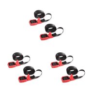 Lot de 3 Moto Sangle set ConStands avec cliquet et protection caoutchouc boucle noir-rouge