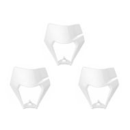 3er-Set Lampenmaske passend für KTM EXC / EXC-F Enduro 2017-2021 Xdure PQ4 Scheinwerfermaske weiss