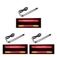 3er-Set Motorrad LED Lichtstreifen universal Zaddox Rücklicht mit Brems- und Blinklicht flexibel