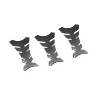 3er-Set Motorrad Tankpad Fishbone Zaddox Tankschutz Aufkleber universal Carbon Look