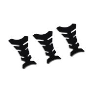 3er-Set Motorrad Tankpad Fishbone Zaddox Tankschutz Aufkleber universal schwarz