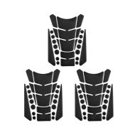 3er-Set Motorrad Tankpad Set Zaddox TF2 Tankschutz Aufkleber universal schwarz