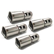 Lot de 4 DB-Killer compatible avec Echappements Zaddox avec raccordement collecteur de 51 mm