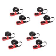 Lot de 4 Moto Sangle set ConStands avec cliquet et protection caoutchouc boucle noir-rouge