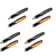 Lot de 4 Clignotants moto LED séquentiels Lumitecs KP6 2 pièces ECE