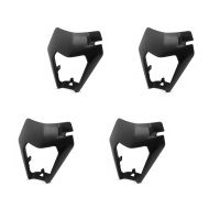 Lot de 4 Plaque phare compatible avec KTM EXC / EXC-F Enduro 2017-2021 Xdure PQ4 noir