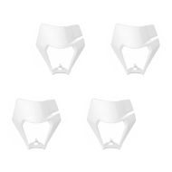 4er-Set Lampenmaske passend für KTM EXC / EXC-F Enduro 2017-2021 Xdure PQ4 Scheinwerfermaske weiss
