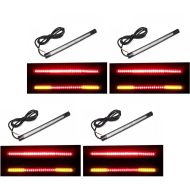 4er-Set Motorrad LED Lichtstreifen universal Zaddox Rücklicht mit Brems- und Blinklicht flexibel