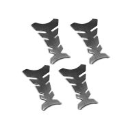 4er-Set Motorrad Tankpad Fishbone Zaddox Tankschutz Aufkleber universal Carbon Look