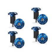 4er-Set Lenkerenden / Motorrad Lenkergewichte Tourtecs LE1 passend für universal Lenker blau