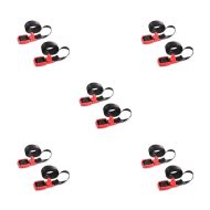 Lot de 5 Moto Sangle set ConStands avec cliquet et protection caoutchouc boucle noir-rouge