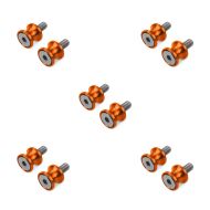 5er-Set Motorrad Prismabuchsen-Racingadapter Motea Jerez M10 x 1.5 orange