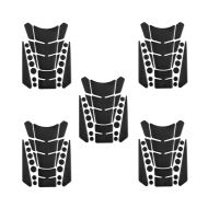 5er-Set Motorrad Tankpad Set Zaddox TF2 Tankschutz Aufkleber universal schwarz
