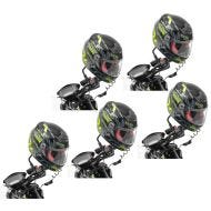 5er-Set Helmschloss Motorrad HS1 Tourtecs Zahlenschloss schwarz