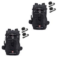 2x Sac à dos moto Bagtecs HK2 Sacoche de selle incl. sangles 35Ltr en noir
