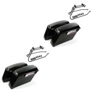 2x Sacoches laterales compatible avec Harley Davidson Softail 86-17 Craftride incl. Supports noir