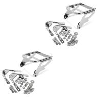2x Set: Gepäckträger TP Doppelsitz passend für Harley Davidson Touring Modelle 97-08 chrom Craftride + Montagekit für abnehmbares Zubehör passend für Harley Davidson Touring Modelle 97-08 Craftride