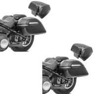 2x Topcase Set passend für Chopper / Custombike mit Seitenkoffer TK3 Craftride Kunstleder CB53138