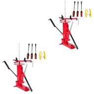 2x Set Motorrad Reifenmontiergerät XL9R 4-21" mit Reifen Montiereisen und Felgenschoner Set ConStands