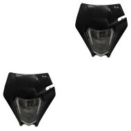 2x LED Scheinwerfer ECE + Lampenmaske passend für KTM 600 / 620 / 640 LC4 XDURE SW1-BK