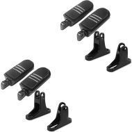 2x Set: repose pieds Chauffeur-Passager BQ + Support pour repose-pieds de passager compatible avec Harley Davidson Touring 93-24
