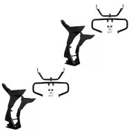 2x Set: Carénage coupe-vent WK1 compatible avec Harley Davidson Road Glide 17-23 Bug Spoiler Craftride noir + Barre de protection moteur tronquée compatible avec Harley Davidson Road Glide 15-22 Pare cylindre Craftride CH6 noir