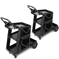 Lot de 2 Chariot de soudage avec 3 étagères Tourtecs SW1 chariot d'atelier table de soudage noir NEW