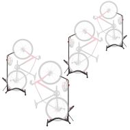 4er-Set Fahrradständer freistehend Cranit Bodenständer vertikal horizontal verstellbar RE97 schwarz