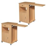 2x table de chevet avec plateau Table de lit Divit NT2