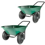 2x brouette de jardin Divit GS3 brouette double roue
