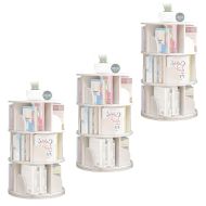 Lot de 3 bibliothèques rondes BR91 Divit bibliothèques sur pied blanc
