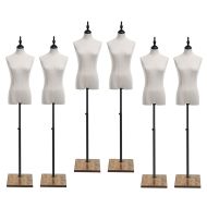 6x Schaufensterpuppe höhenverstellbar Divit BK2189 Schneiderpuppe Mannequin Weiß Home