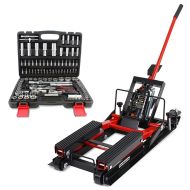 Mid-lift L élévateur jusqu'à 680 kg en rouge + jeu de clés à douille 108 pièces