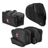 Abdeckplane schwarz + Innentasche Topcase + Koffer Innentaschen passend für BMW K 1600 GT / GTL / K 1200 / 1300 GT / R 1200 / 1250 RT