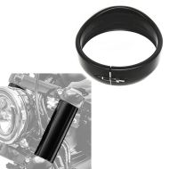 Gabelcover passend für Harley Davidson Street Bob 18-24 + Scheinwerfer Ring 5,75"