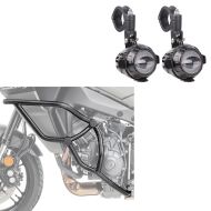 LED Zusatzscheinwerfer ECE Paar + Sturzbügel passend für Yamaha Tracer 9 / GT 21-24