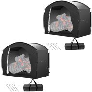2x Abri vélo Vanit XU62 tente garage 200 x 80 x 160 cm étanche avec sac de transport noir