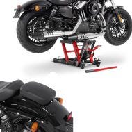 Set: Hebebühne Mid-lift L Motorradheber passend für Chopper / Custombike bis 680 k + Sozius Saugnapf Sitzpad für Custom Bikes Glider schwarz CB38763