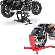 Set: Hebebühne Mid-lift L Motorradheber passend für Chopper / Custombike bis 680 kg + Motorradwippe Easy-Plus Motorradständer bis 21 Zoll rot CB38790