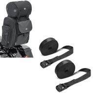 Set: Sissybar Tasche SXL schwarz + Spanngurt 150cm sw für Triumph Rocket III Classic / Touring_1