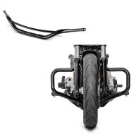 Set: Motorrad Sturzbügel Craftride Mustache passend für Harley Davidson Softail 18-24 in schwarz + Lenker Hollywood 1-1/4" passend für Harley Davidson von Craftride Schwarz