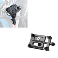 Set: Feux additionnels LED moto pare carter et grille de protection + Support smartphone SH3 de moto en aluminium téléphone