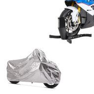 Bloque Roue Easy Plus Bequille Avant pour roues max. 21" noir + Housse moto Aluminium Tourtecs L Housse de protection impermeable