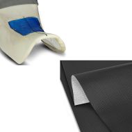 Set: Gel-Pad Einbaukissen XL passend für Motorrad-Sitzbank 25x20x1,5 cm + Sitzbank-Bezug Kunstleder Carbon-Look XL 140x100 cm Sitzbezug