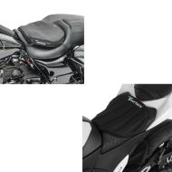 Set: Luftkissen Air Deluxe ML Komfort Sitzkissen in schwarz + Gel Sitzkissen Neopren L Gelkissen Sitzauflage in schwarz