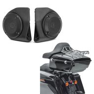 Top Case compatible avec Harley Davidson Touring 14-24 Large incl porte-bagages + Haut-parleurs arrière compatible avec Harley Davidson King Tour Pak Topcase Touring 14-24